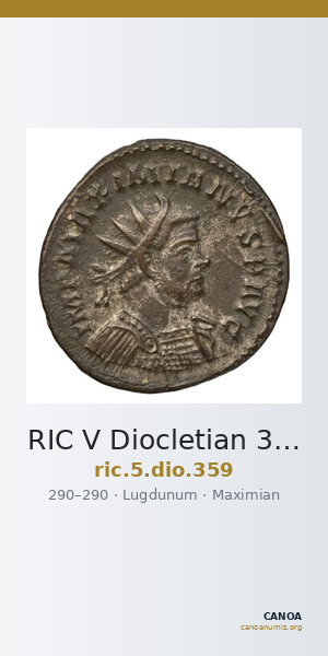 RIC V Diocletian 359 — CANOA