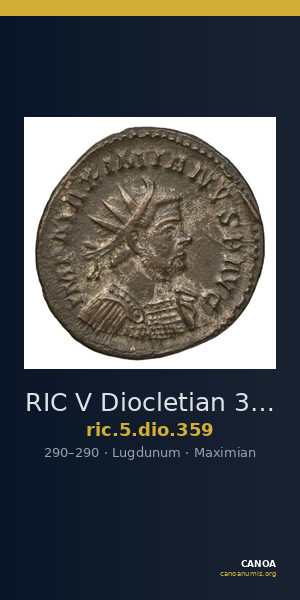 RIC V Diocletian 359 — CANOA