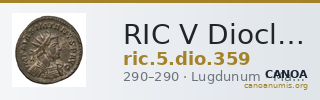 RIC V Diocletian 359 — CANOA