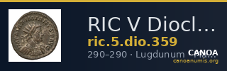 RIC V Diocletian 359 — CANOA