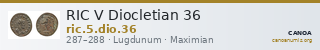RIC V Diocletian 36 — CANOA