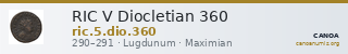 RIC V Diocletian 360 — CANOA