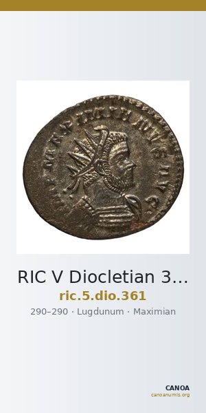 RIC V Diocletian 361 — CANOA