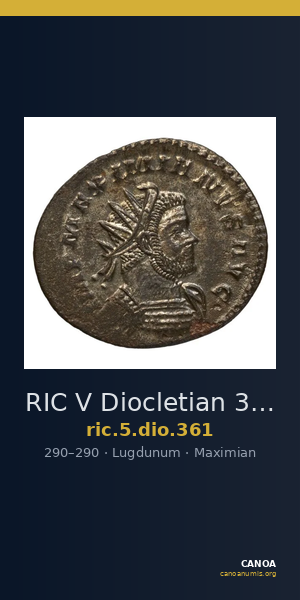 RIC V Diocletian 361 — CANOA