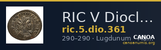 RIC V Diocletian 361 — CANOA