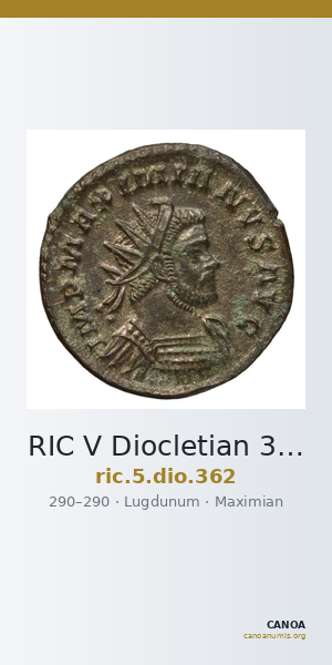 RIC V Diocletian 362 — CANOA