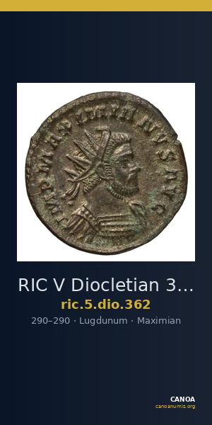 RIC V Diocletian 362 — CANOA