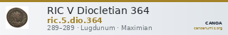 RIC V Diocletian 364 — CANOA