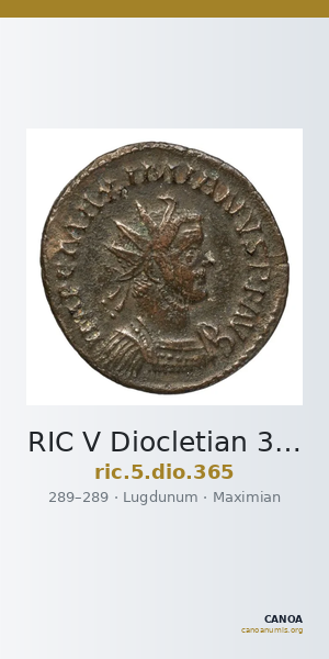 RIC V Diocletian 365 — CANOA
