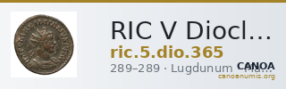 RIC V Diocletian 365 — CANOA