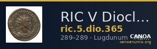 RIC V Diocletian 365 — CANOA