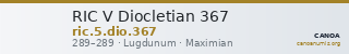 RIC V Diocletian 367 — CANOA