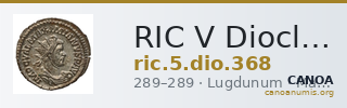 RIC V Diocletian 368 — CANOA