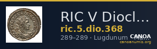 RIC V Diocletian 368 — CANOA