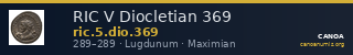 RIC V Diocletian 369 — CANOA