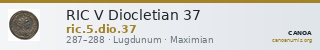 RIC V Diocletian 37 — CANOA