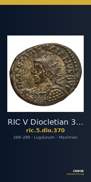 RIC V Diocletian 370 — CANOA