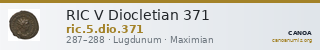 RIC V Diocletian 371 — CANOA