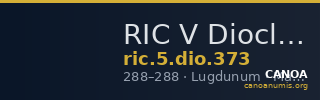 RIC V Diocletian 373 — CANOA