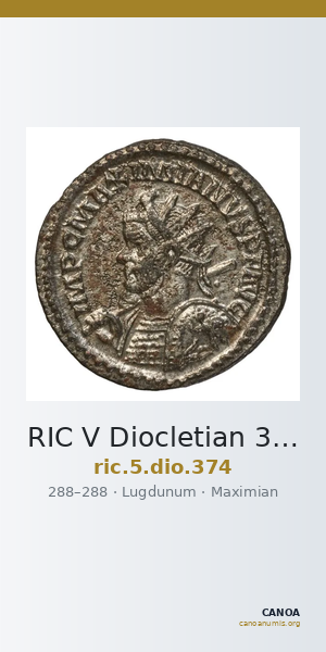 RIC V Diocletian 374 — CANOA