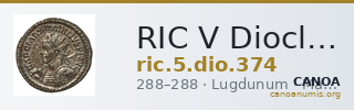 RIC V Diocletian 374 — CANOA