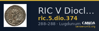 RIC V Diocletian 374 — CANOA