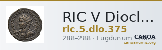 RIC V Diocletian 375 — CANOA