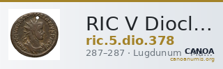 RIC V Diocletian 378 — CANOA