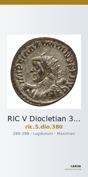 RIC V Diocletian 380 — CANOA