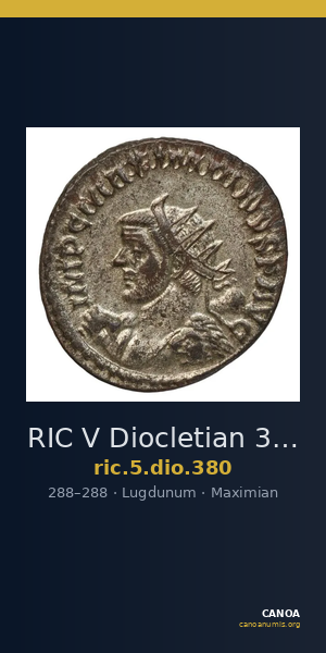 RIC V Diocletian 380 — CANOA