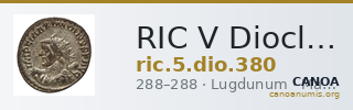 RIC V Diocletian 380 — CANOA