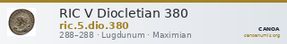 RIC V Diocletian 380 — CANOA