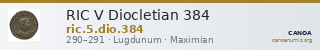 RIC V Diocletian 384 — CANOA