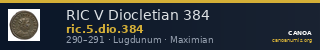 RIC V Diocletian 384 — CANOA