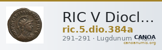 RIC V Diocletian 384a — CANOA