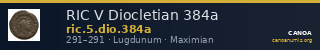 RIC V Diocletian 384a — CANOA
