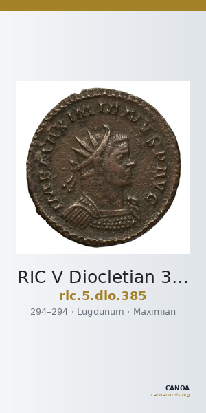 RIC V Diocletian 385 — CANOA