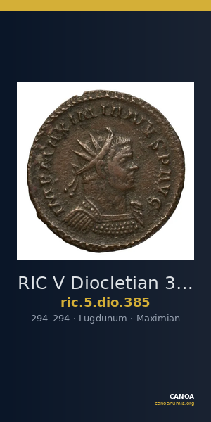 RIC V Diocletian 385 — CANOA