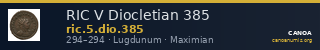 RIC V Diocletian 385 — CANOA