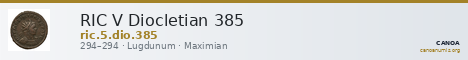 RIC V Diocletian 385 — CANOA