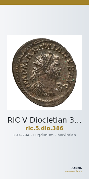 RIC V Diocletian 386 — CANOA
