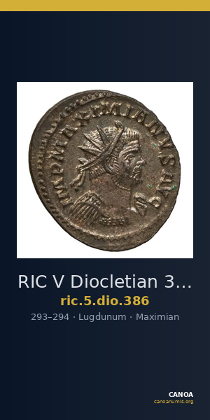 RIC V Diocletian 386 — CANOA