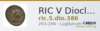 RIC V Diocletian 386 — CANOA