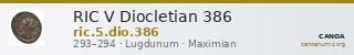 RIC V Diocletian 386 — CANOA