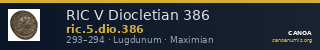 RIC V Diocletian 386 — CANOA
