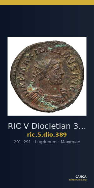 RIC V Diocletian 389 — CANOA