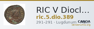 RIC V Diocletian 389 — CANOA