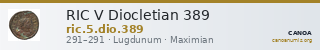 RIC V Diocletian 389 — CANOA