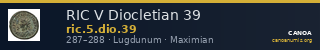 RIC V Diocletian 39 — CANOA