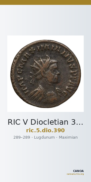 RIC V Diocletian 390 — CANOA